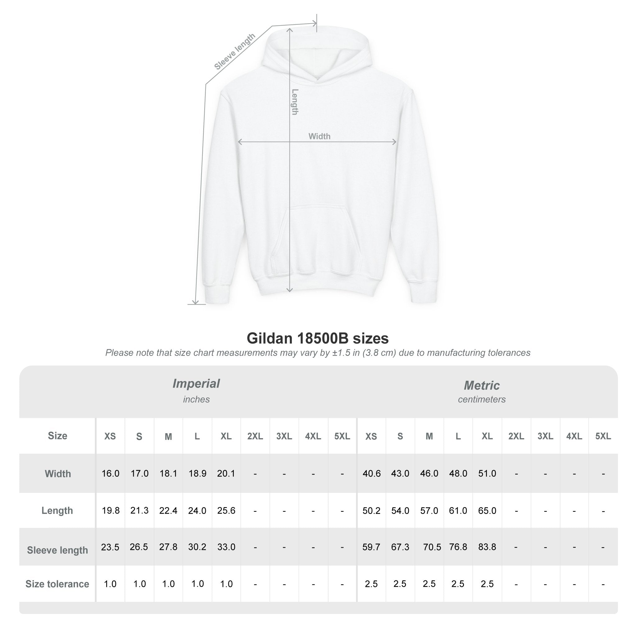 XOG_Hoodie_Youth_Size_chart