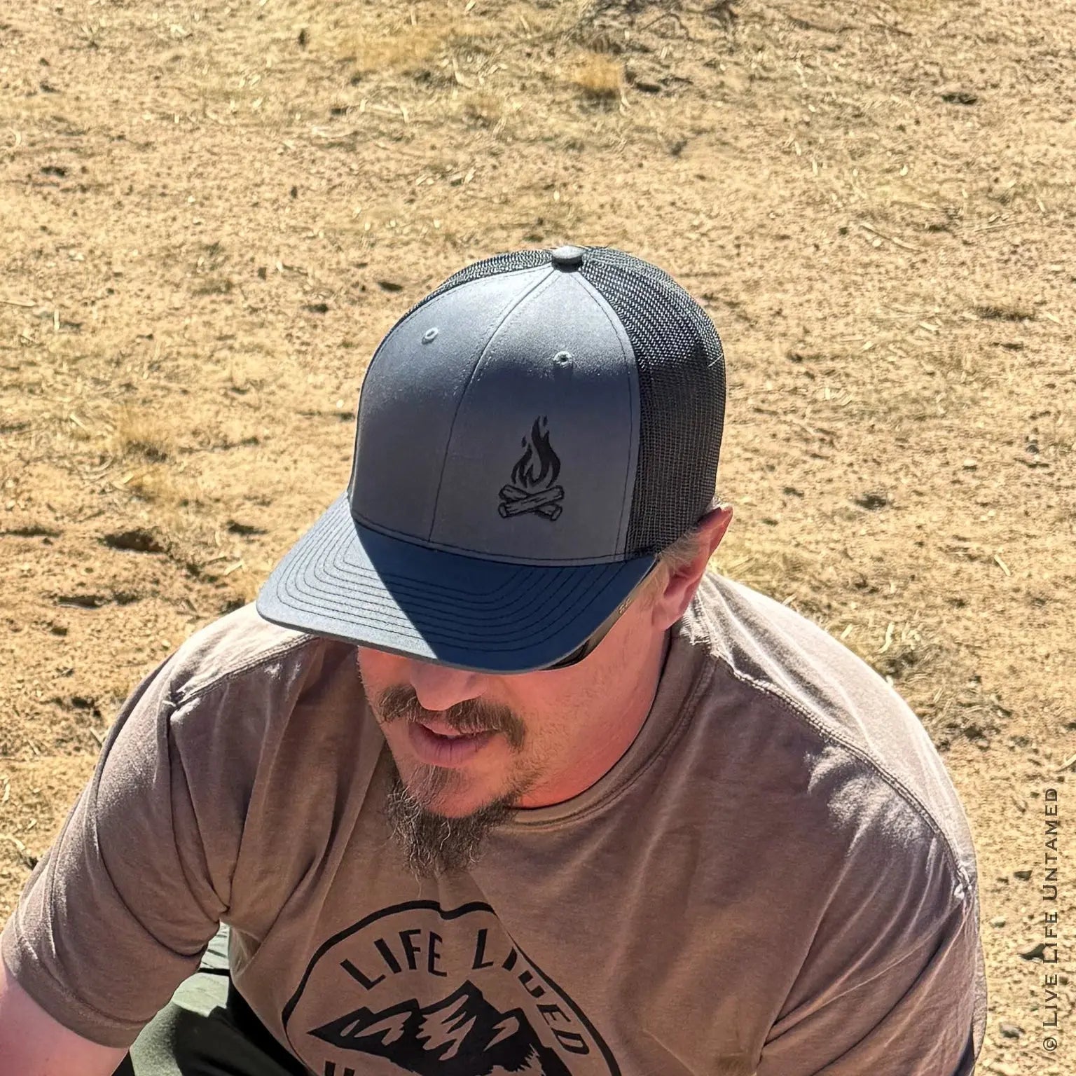 Want To Know More Embroidery Camp Fire Trucker Hat