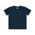 Navy blue t-shirt on a white background