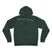Forest Green hoodie with a small campfire design in the chest 