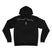 Black hoodie with a small campfire in the center of chest area