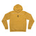 Gold yellow hoodie with a small campfire in the center of chest area