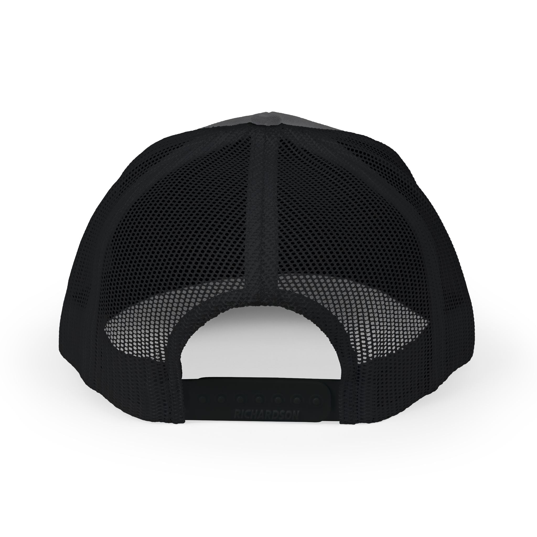 Black mesh cap on a white background