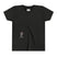 Black Heather t-shirt with small black Sasquatch graphic on lower front on a white background