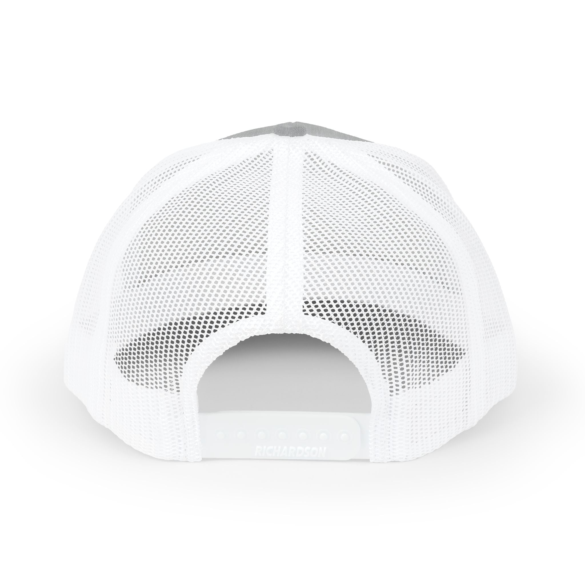 White mesh cap on a white background