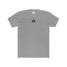 Gray t-shirt with a small sasquatch in wilderness graphic