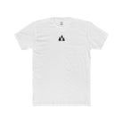 White t-shirt with a Sasquatch in wilderness design on the chest against a white background