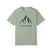 Bay green t-shirt with a mountain graphic and 'STILL STANDING' text on a white background