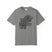 Granite gray t-shirt with 'Tread Lightly' graphic design on a white background