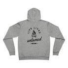 Athletic heather hoodie with 'Life Lived Wild' graphic on the back