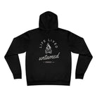 Black hoodie with 'Life Lived Untamed' logo on the back