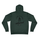 Forest Green hoodie with 'Life Lived Untamed' text on the back against a white background