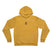 Yellow hoodie with a small campfire on the chest