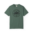 Blue Spruce t-shirt with 'Life Lived Untamed' graphic on a white background