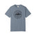 Blue Jean color t-shirt with 'Life Lived Untamed' graphic on a white background