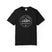 Black t-shirt with 'Life Lived Untamed' graphic on a white background