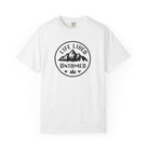 White t-shirt with 'Life Lived Untamed' graphic on a white background
