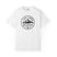 White t-shirt with 'Life Lived Untamed' graphic on a white background