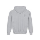 Sport Gray hoodie with a small 'Life Lived Untamed' logo on the back against a white background