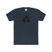 Navy blue t-shirt with a black trees and a bigfoot on a white background