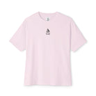 Pink t-shirt with a black campfire on a white background