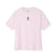 Pink t-shirt with a black campfire on a white background