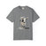 Gray t-shirt with a bull graphic and 'untamed' text on a white background