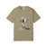 Khaki t-shirt with a bull graphic and 'untamed' text on a white background