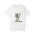 White t-shirt with a bull graphic and 'untamed' text on a white background